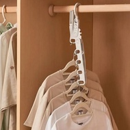 GANTUNGAN 5-in-1 Multifunctional Folding Clothes Hanger/ Hanger 5-Tier Clothes Hanger Magic 5-Hole C