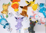 Pokemon 伊貝家族一套公仔 水伊貝 火伊貝 雷伊貝 月亮伊貝 太陽伊貝 葉伊貝 冰伊貝 仙子伊貝 寵物小精靈 伊布