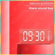 Wireless Bluetooth Speaker Table Digital Alarm Clock LED Mirror Screen with FM Radio