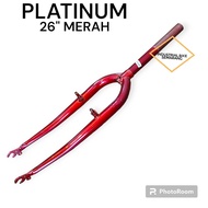 (PLATINUM) Fork Sepeda 26 inch Garpu Federal Standar MTB 26inc Porok Depan Model Drat Standart Drat Ulir