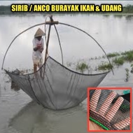 Anco udang / sirib ikan bahan waring hitam untuk ikan kecil & udang