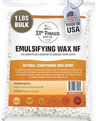 Non-GMO Emulsifying Wax NF Pastilles | Sizes 8 OZ to 2 LBS | 100% Natural Plant Derived | for Lotion