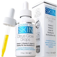 Admire My Skin Vitamin C Gua Sha Oil for Face 1oz - Organic Facial Oil for Glowing Skin with + Argan