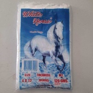 [Whitehorse] Plastic Bag Ice Bag White Horse Size 4x12 inches, Thickness .00085 | Approx 100pcs