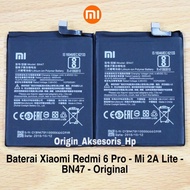 Baterai Xiaomi Redmi 6 Pro BN47 Mi 2A Lite Original Batre HP Xiaomi BN