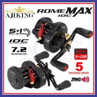 [ZING SOUND] AJIKING ROME MAX IDC Baitcasting Reel | IDC Mesin Pancing BC 7.2:1 Fishing TCE Tackles