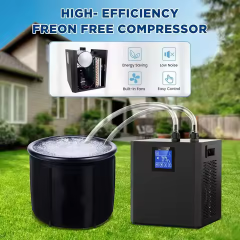 LG-CY300 1/3HP Portable Water Cooled Auto Remote Control Water Chiller Ice Bath Chiller Touch Screen