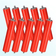 Set of 10 Belt Conveyor Roller, Durable Polyurethane Transmission Conveyor Rollers Dia 1.4inch 2inch