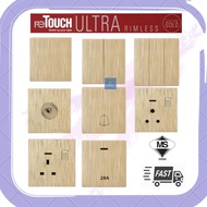 RETOUCH ULTRA RIMLESS SWITCHES &amp; SWITCH SOCKET 13A/15A DESIGN DECO SWITCHES