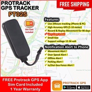 GPS Tracker PT02S #Lifetime License Protrack App#