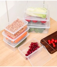 กล่องอาหาร กล่องพลาสติกใสทรงสี่เหลี่ยมความจุขนาดใหญ่ กล่องเก็บของในตู้เย็น ตู้โชว์ในตู้เย็น กล่องเก็บอาหาร กล่องผลไม้