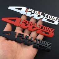 4wd-Fulltime Metal Car Sticker Size 15.5x2.8cm