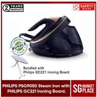 Philips PSG9050 Steam Generator Iron + Philips GC221 Ironing Board. Premium. 2 Years Warranty. Safety Mark Approved.