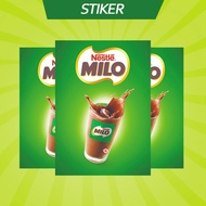 Stiker A3 Kalis Minuman Air dan Tahan lasak Air Balang Milo Coklat Murah Jimat