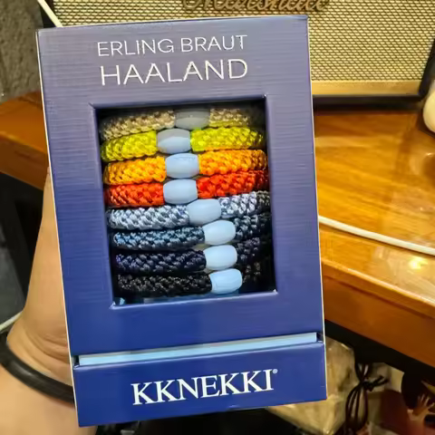 New Genuine Kknekki Limited Edition Erling Haaland Signature Hair Ties 8-Piece Gift Box Set Durable 