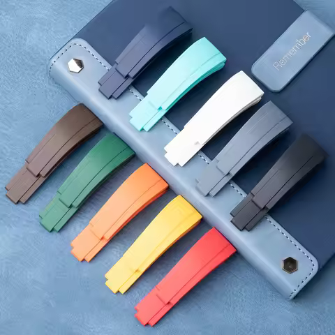 20/21mm Rubber Oysterflex Belt Watchband For Rolex Strap For Daytona Submariner GMT Yacht-Master Sli