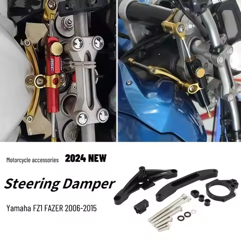 Motorcycle Adjustable Steering Damper CNC Aluminum Direction Stabilizer Bracket For Yamaha FZ1 FAZER