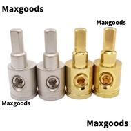MAXGOODS Car Speaker Wire Terminal, 0GA 4GA 8GA Pure Copper Car Audio Connector, Gold Silver Wire Re