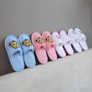 Kids Disposable Slippers Hotel Salon Homestay Travel Slipper Sanitary Party Home Kids Cartoon Tiger Closed Toe Shoes