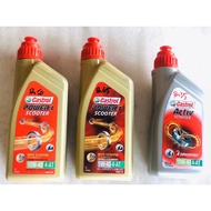 ENGINE OIL CASTROL SCOOTER POWER 1 10W-40 , 5W40 / ACTIV SCOOTER [ PRODUCT BARU ]