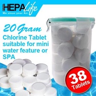 Chlorine Tablet for mid size water feature or swimming pool or spa - Hepalife