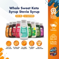 Whole Sweet โฮลสวีท ไซรัปหญ้าหวาน น้ำเชื่อมหญ้าหวาน สูตรคีโต 320 มล. Keto Syrup สารให้ความหวานทดแทนน
