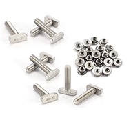 12Piece T Slot Bolt ReplacementM10 X 25 Screws A2-70 Rail Track Screws Track Nuts With 12 Flange Nut