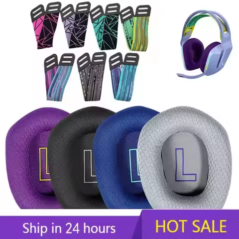Earphone Pads for Logitech G733 G335 G535 Replacement Earpads Headphones Earmuffs Soft Cloth Memory 