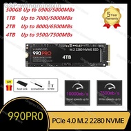 Wangmingxin 990PRO SSD 1TB 8TB M.2 PCIe 4.0X4 NVMe 10000เมกะไบต์/วินาที2TB 2280 4เทราไบต์ Ssd Ssd ดิสก์แบบแข็ง M2 Nvme สำหรับเดสก์ท็อป PS5