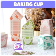 [LIL BAKER] 50PCS BAKING CUP CUPCAKE MUFFIN MINI CHIFFON CUP OVEN AIR FRYER SAFE