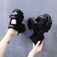 【jiaoheng001.my】 Dad Sports Slippers Women Summer New Style cm Thick-Soled Platform Platform Wedge A