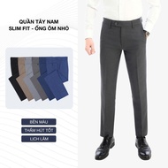 High Quality Men's Trousers Slim Fit Straight Form Less Wrinkle Slightly Stretchy - Hoang Lan GTB 48