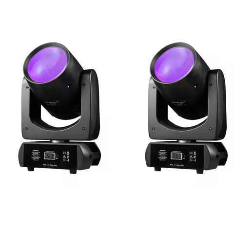 2PCS 200W Mini BEAM SPOT LED Moving Head Beam&Spot 24 Rotating Prisms 14 Gobos 11Color Wheel Strobe 