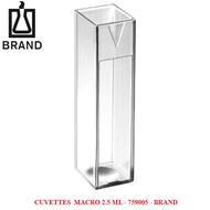Cuvettes Macro 2.5 ml, Code:759005,Manufacturer: BRANDS, 100% new