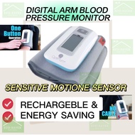 Rechargeable Digital Mesin Arm Wrist Bp Blood Pressure Monitor Machine Test Meter Set Cek Check Teka