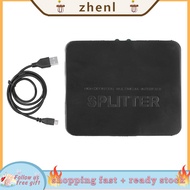 Zhenl HDMI‑Compatible Splitter Adapter  1 Input 2 Output High‑definition for Multimedia Projector
