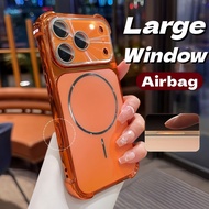 Cosmic Orange Big View Camera Bump Case With Lens Protector Matte Anti Fingerprint Airbag Shockproof
