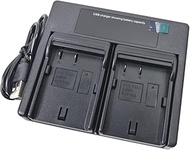 USB Dual Battery Charger for Panasonic Lumix DMW-BLF19 DMW-BLF19E DMW-BLF19PP DMC-GH3 DMC-GH4 DMC-GH