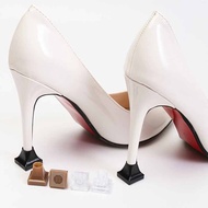 1 Pair Square Heel protector Silencer Non-slip Woman High heels Protective Cover TPU/PVC Material Soft Damping Shoe Covers