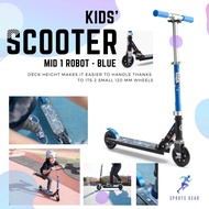 OXELO สกู๊ตเตอร์พิมพ์ลายหุ่นยนต์สำหรับเด็กรุ่น MID 1 (สีฟ้า) ( MID 1 Robot Kids' Scooter - Blue )ล้อสกู๊ตเตอร์ อุปกรณ์สกู๊ตเตอร์ สกู๊ตเตอร์ Scooter