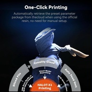 PioCreat Creality Halot-X1 Leveling Free 16K Resolution Resin 3D Printer