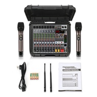 NewBaxs [กระเป๋าเดินทาง] MC80/MC80S เครื่องขยายเสียง 1200W 2 ช่อง 8 ช่อง Mixer 7 Band Equalizer 16DS