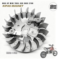 MESIN Mini GP Trail ATV Motorcycle Magnetic Fan 2-stroke 50cc Engine Light Pull