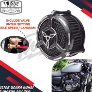 Kunai Air Filter Cover Custom Air Filter CNC Aluminum Motor QJMotor SRV 250 A SRV250 Bobber Original