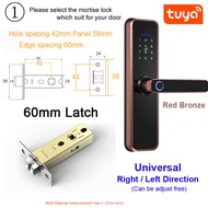 RAYKUBE X5 Smart Lock Biometric Fingerprint Door Lock Tuya App Wireless Keyless WiFi Lock Built-in E