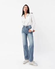 TheBlueTshirt - Quần jeans nữ lưng cao ống suông - Life Jeans - Women