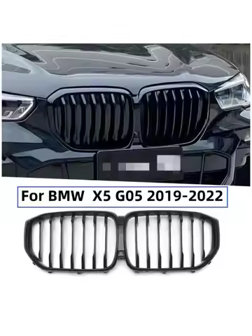 For BMW X5 G05 2019-2022 Kidney grille mesh Black Upper Bumper Hood Mesh Grid