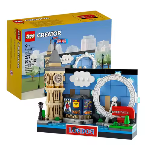 LEGO Building Blocks Creative Series 40569 London Postcards for Boys and Girls, Children's Puzzle Bu