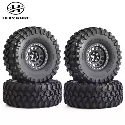 4Pcs130mm Metal 2.2" Beadlock Wheel Rim Tire Set for 1/10 RC Crawler Car Axial SCX10 Wraith RR10Capr