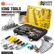 DELTON King Tools Tool Set Wrench Block 121 Pieces (Large Set) Size 1/4 Inch 3/8 1/2 Model Dkt-121PC